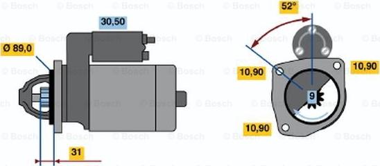 BOSCH 0 986 010 990 - Motorino d'avviamento www.autoricambit.com