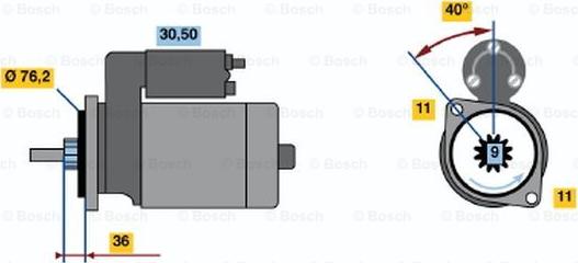 BOSCH 0 986 010 920 - Motorino d'avviamento www.autoricambit.com