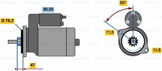 BOSCH 0 986 010 470 - Motorino d'avviamento www.autoricambit.com