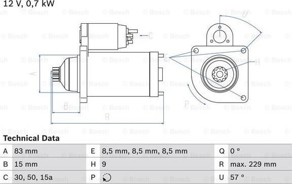 BOSCH 0 986 010 570 - Motorino d'avviamento www.autoricambit.com