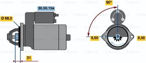 BOSCH 0 986 010 030 - Motorino d'avviamento www.autoricambit.com