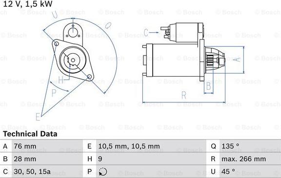 BOSCH 0 986 010 870 - Motorino d'avviamento www.autoricambit.com