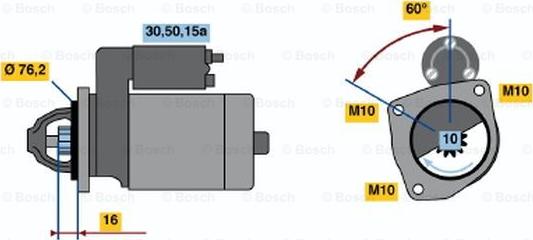 BOSCH 0 986 010 390 - Motorino d'avviamento www.autoricambit.com