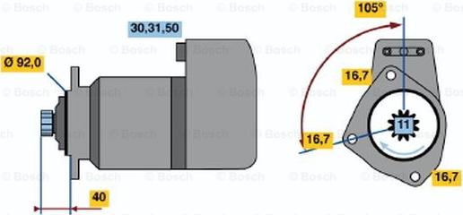 BOSCH 0 986 011 430 - Motorino d'avviamento www.autoricambit.com