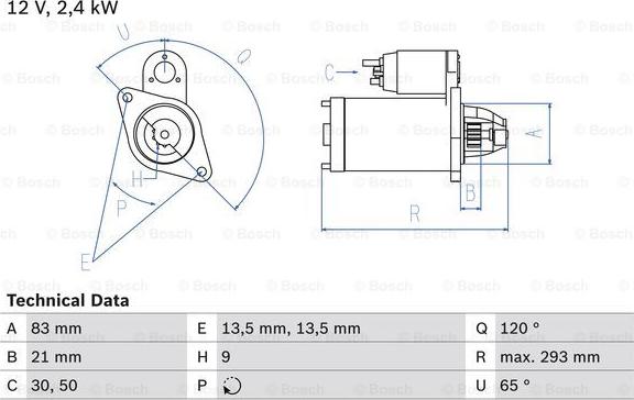 BOSCH 0 986 011 040 - Motorino d'avviamento www.autoricambit.com