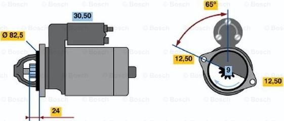 BOSCH 0 986 011 000 - Motorino d'avviamento www.autoricambit.com