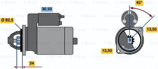 BOSCH 0 986 011 190 - Motorino d'avviamento www.autoricambit.com