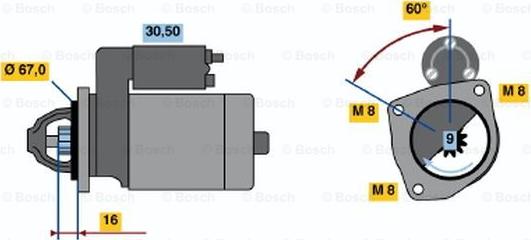 BOSCH 0 986 011 871 - Motorino d'avviamento www.autoricambit.com