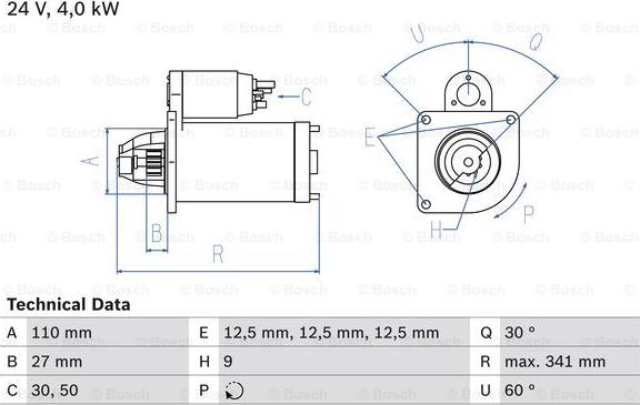 BOSCH 0 986 011 310 - Motorino d'avviamento www.autoricambit.com