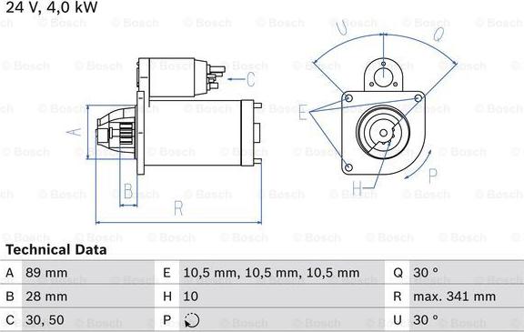 BOSCH 0 986 011 290 - Motorino d'avviamento www.autoricambit.com