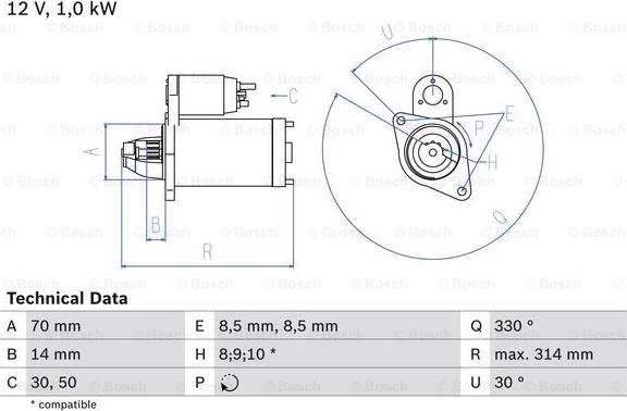 BOSCH 0 986 018 570 - Motorino d'avviamento www.autoricambit.com