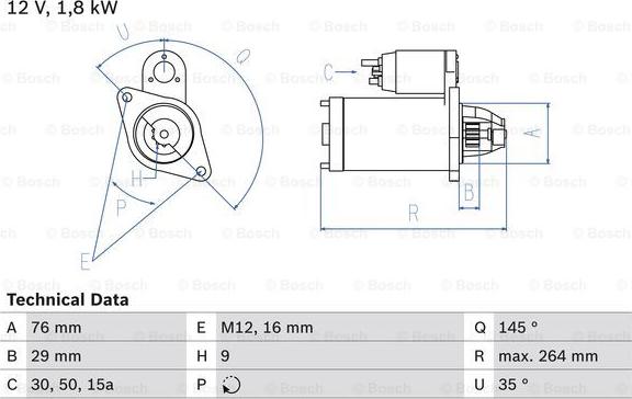 BOSCH 0 986 018 060 - Motorino d'avviamento www.autoricambit.com