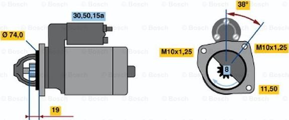 BOSCH 0 986 013 511 - Motorino d'avviamento www.autoricambit.com