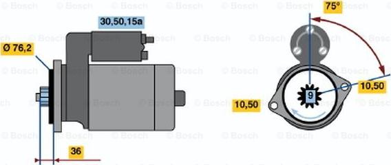 BOSCH 0 986 013 880 - Motorino d'avviamento www.autoricambit.com