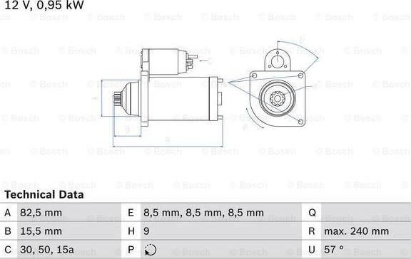 BOSCH 0 986 013 380 - Motorino d'avviamento www.autoricambit.com