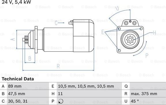 BOSCH 0 986 013 260 - Motorino d'avviamento www.autoricambit.com