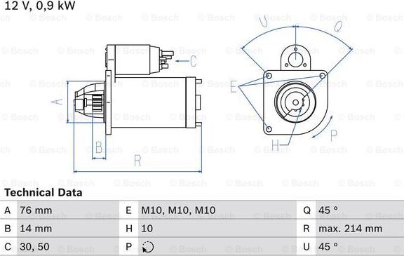 BOSCH 0 986 013 270 - Motorino d'avviamento www.autoricambit.com