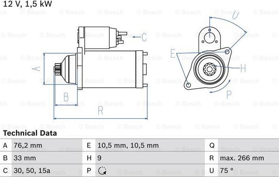 BOSCH 0 986 012 660 - Motorino d'avviamento www.autoricambit.com