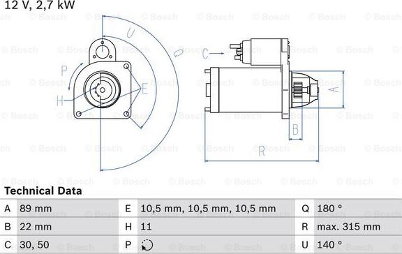 BOSCH 0 986 012 680 - Motorino d'avviamento www.autoricambit.com