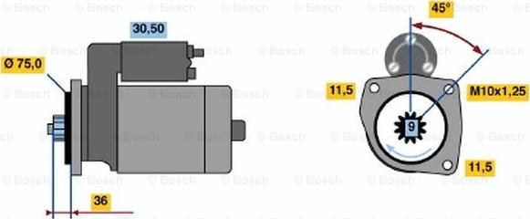 BOSCH 0 986 012 851 - Motorino d'avviamento www.autoricambit.com