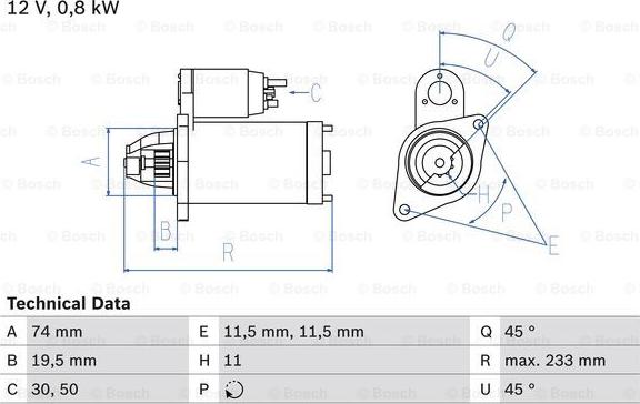 BOSCH 0 986 012 831 - Motorino d'avviamento www.autoricambit.com