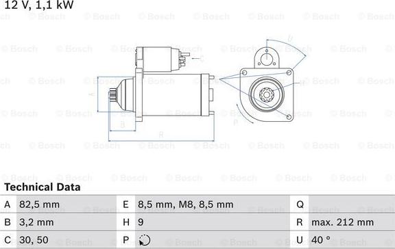 BOSCH 0 986 017 940 - Motorino d'avviamento www.autoricambit.com