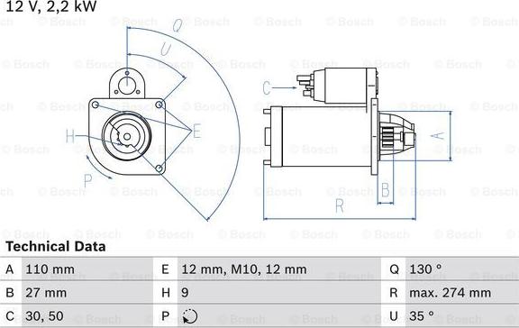 BOSCH 0 986 017 490 - Motorino d'avviamento www.autoricambit.com