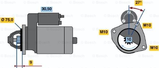 BOSCH 0 986 017 131 - Motorino d'avviamento www.autoricambit.com