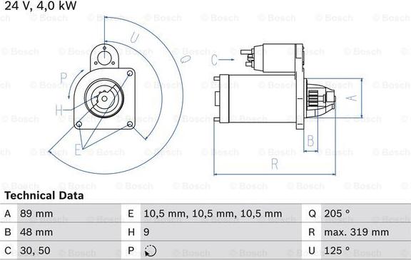 BOSCH 0 986 017 240 - Motorino d'avviamento www.autoricambit.com