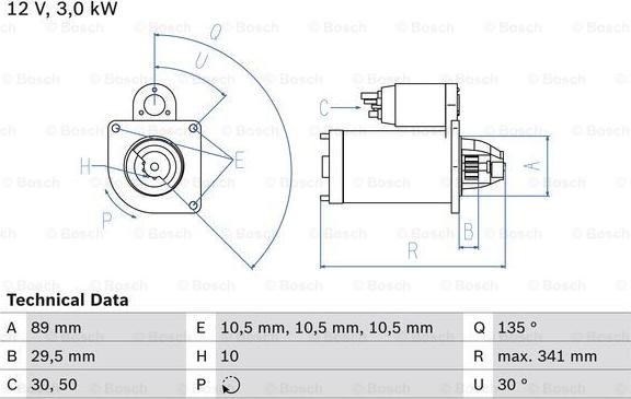 BOSCH 0 986 017 750 - Motorino d'avviamento www.autoricambit.com