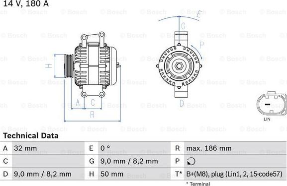 BOSCH 0 986 084 590 - Alternatore www.autoricambit.com