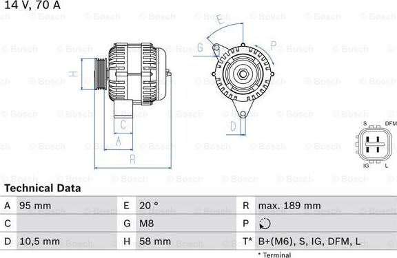 BOSCH 0 986 084 110 - Alternatore www.autoricambit.com