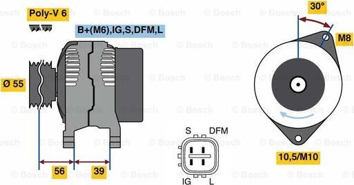 BOSCH 0 986 080 460 - Alternatore www.autoricambit.com