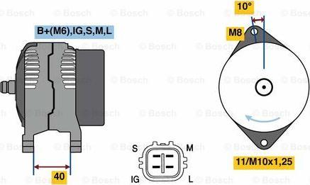 BOSCH 0 986 080 470 - Alternatore www.autoricambit.com