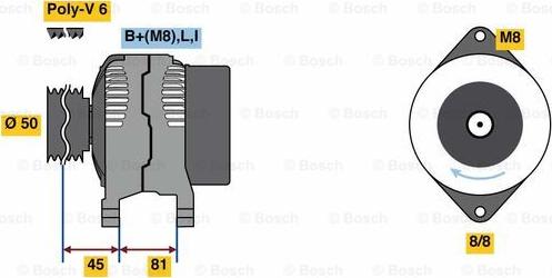 BOSCH 0 986 080 650 - Alternatore www.autoricambit.com