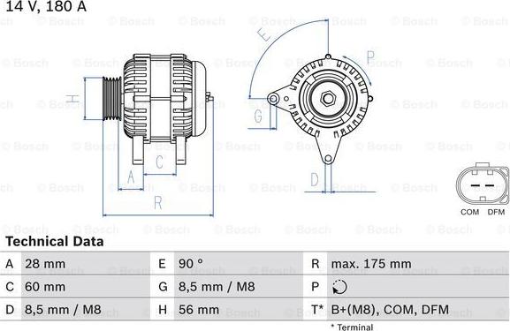 BOSCH 0 986 080 090 - Alternatore www.autoricambit.com