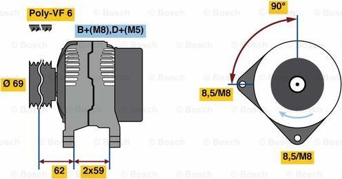 BOSCH 0 986 080 080 - Alternatore www.autoricambit.com