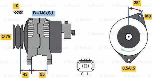 BOSCH 0 986 080 130 - Alternatore www.autoricambit.com