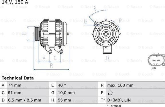 BOSCH 0 986 080 810 - Alternatore www.autoricambit.com