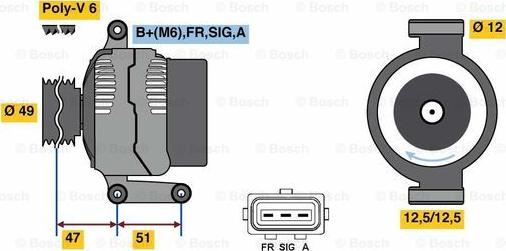 BOSCH 0 986 080 750 - Alternatore www.autoricambit.com