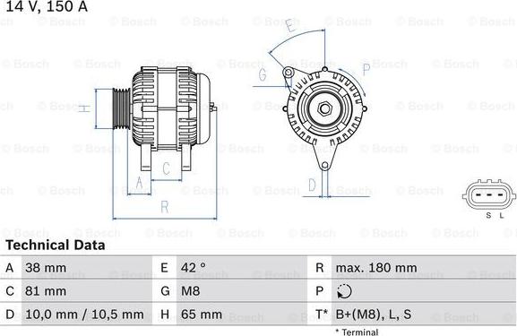 BOSCH 0 986 081 960 - Alternatore www.autoricambit.com