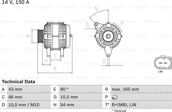 BOSCH 0 986 081 400 - Alternatore www.autoricambit.com