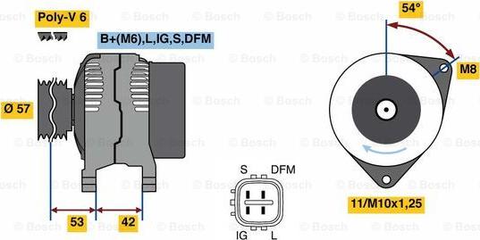 BOSCH 0 986 081 430 - Alternatore www.autoricambit.com