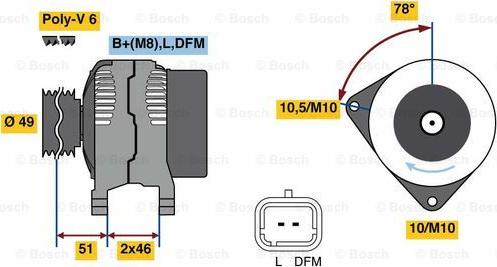 BOSCH 0 986 081 020 - Alternatore www.autoricambit.com