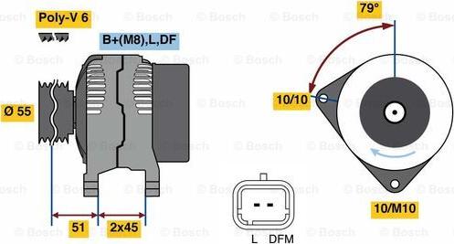 BOSCH 0 986 081 350 - Alternatore www.autoricambit.com