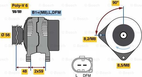 BOSCH 0 986 081 320 - Alternatore www.autoricambit.com