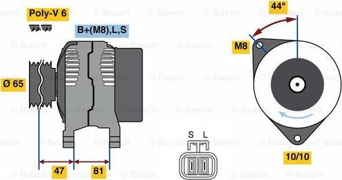 BOSCH 0 986 081 250 - Alternatore www.autoricambit.com