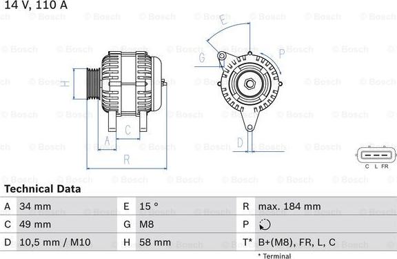 BOSCH 0 986 083 640 - Alternatore www.autoricambit.com