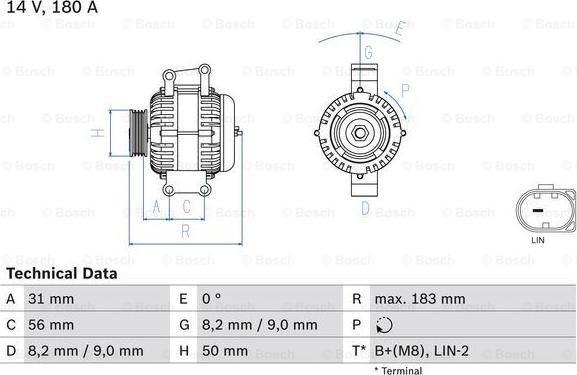 BOSCH 0 986 083 660 - Alternatore www.autoricambit.com