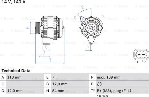 BOSCH 0 986 083 820 - Alternatore www.autoricambit.com